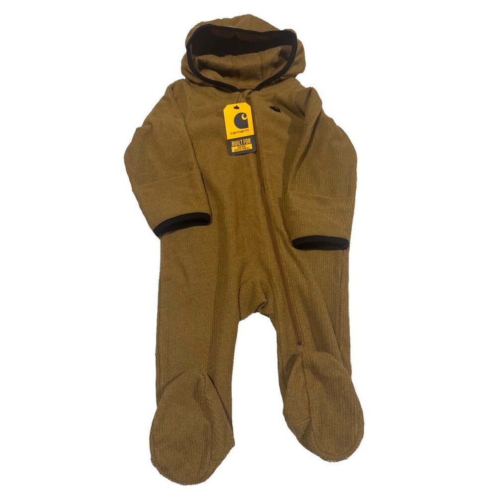 Carhartt Infant Long SleeveFooted Quilt Coverall - Carhartt Brown Size 9 Months